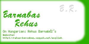 barnabas rehus business card